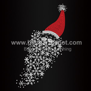 Xmas Rhinestone Transfers Snowflake Designs for Clothing's Decoration